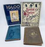 Collection of Antique & Vintage Children's Books - Treasure Island - Huckleberry Finn
