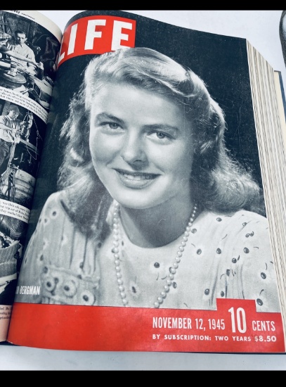 BOUND LIFE MAGAZINE July - December 1945 - Post WWII - Nuremberg trials - Hollywood