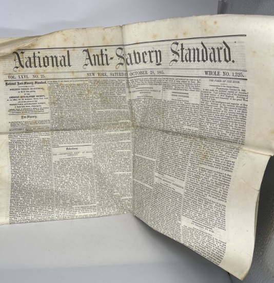 1865 ANTI-SLAVERY NEWSPAPER