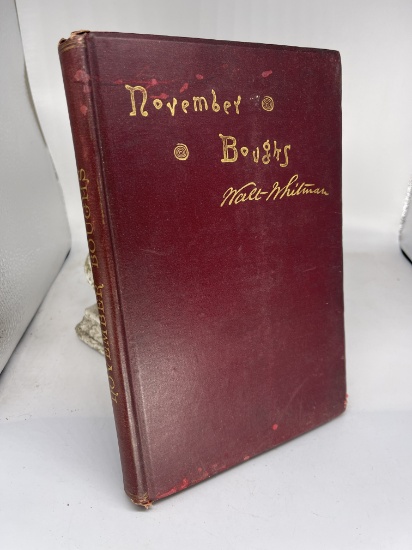 RAREST November Boughs by Walt Whitman (1889) Scottish Imprint only 250 ISSUED