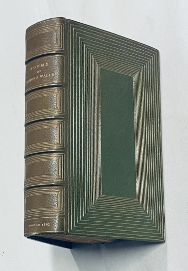 The Poems of Edmund Waller (1891) LIMITED TO 200 with RARE Zaehnsdorf Binding
