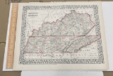 1877 Mitchell Map of KENTUCKY & TENNESSEE