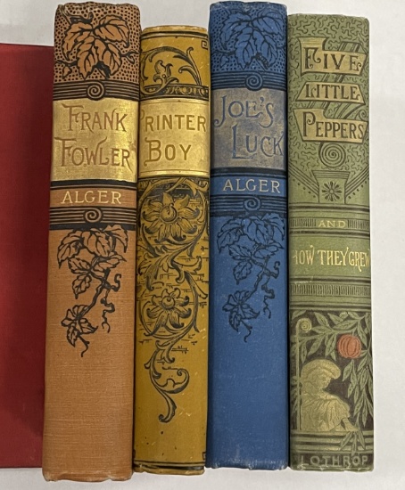 Antiquarian Book Lot including Horatio Alger & Five Little Peppers