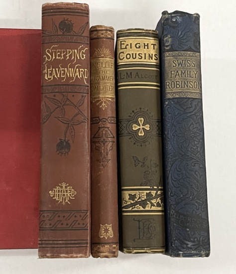 Antiquarian Book Lot including Louisa May Alcott & Swiss Family Robinson