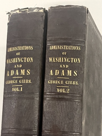 RARE Memoirs of the Administrations of Washington and John Adams (1846) Two Volume Set