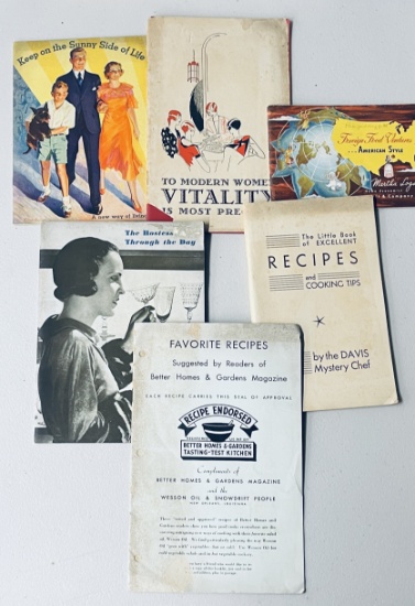COOKBOOK Lot with Pamphlets and Book