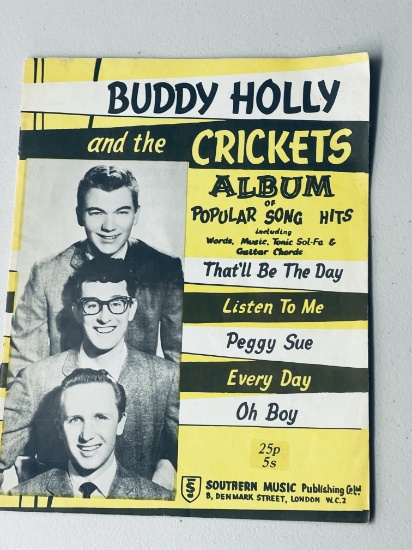 BUDDY HOLLY and the CRICKETS Sheet Music (1950's)