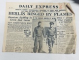 WW2 London Newspaper - BERLIN RINGED BY FLAMES