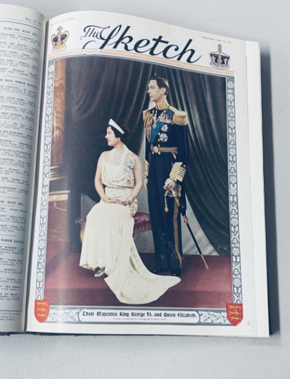 RARE The Sketch Magazine BOUND (1937) Coronation of George IV and Elizabeth