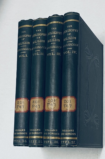 The Philosophy of Religion on the Basis of its History (1883) Four Volume Set