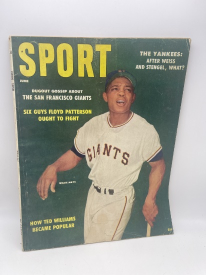 Sport Magazine 1958 with WILLIE MAYS - TED WILLIAMS - FLOYD PATTERSON