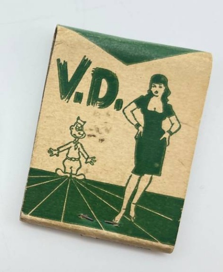 WW2 MATCHBOOK For Soldiers on VD