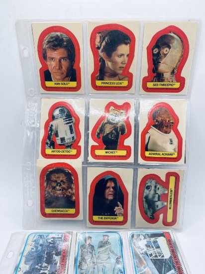 Collection of 1980's STAR WARS Stickers