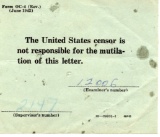 WW2 Mail Sensor Slip