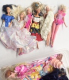 Box filled with BARBIE DOLLS