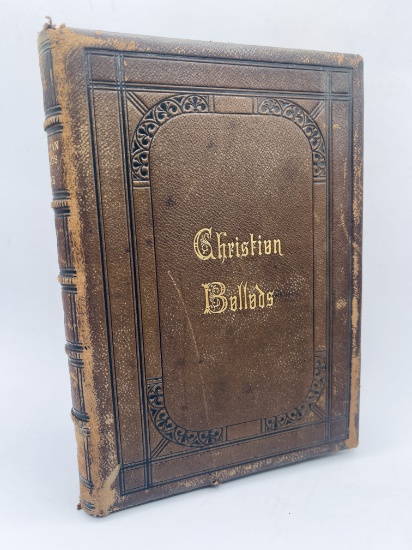 Christian Ballads by Arthur Coxe (1865) Decorative Leather