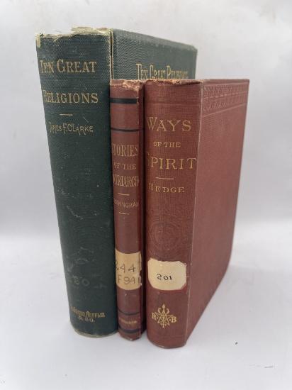 SIGNED Ten Great Religons by Famous ABOLITIONIST James Freeman Clark (1882)