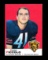 1969 Topps Football Card #26 Rookie Bryan Piccolo Chicago Bears. EX/MT-NM C