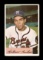 1954 Bowman Baseball Card #224 Bill Bruton Milwaukee Braves.  VG/EX - EX+ C