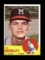 1963 Topps Baseball Card #62 Bob Hendley Milwaukee Braves. EX/MT - NM Condi