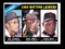 1966 Topps Baseball Card #215 Batting Leaders 1965: Clemente, Aaron, Mays.