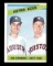 1966 Topps Baseball Card #273 Astro Aces: Bob Aspromonte & Rusty Staub. EX/