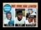 1968 Topps Baseball Card #5 National League 1967 Home Run Leaders: Aaron, W