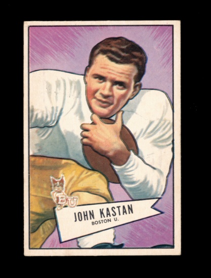 1952 Bowman Large Football Card Scarce Short Print #81 Rookie John Kastan N