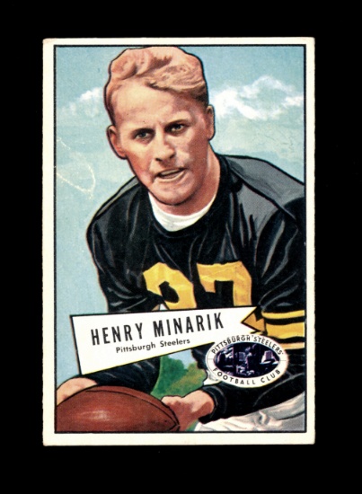 1952 Bowman Large Football Card Scarce Short Print #82 Rookie Harry Minarik