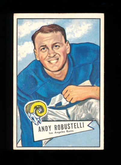 1952 Bowman Large Football Card #85 Rookie Hall of Famer Andy Robustelli Lo