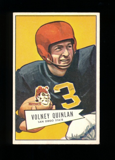 1952 Bowman Large Football Card Scarce Short Print #109 Rookie Volney Quinl