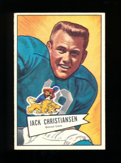 1952 Bowman Large Football Card #129 Rookie Hall of Famer Jack Christiansen