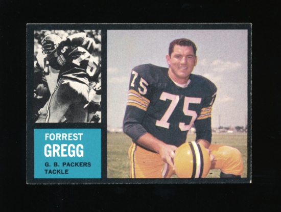 1962 Topps Football Card #70 Hall of Famer Forrest Gregg Green Bay Packers.