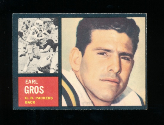 1962 Topps Football Card Scarce Short Print #74 Earl Gros Green Bay Packers