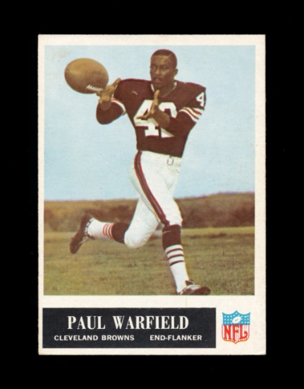 1965 Philadelphia Football Card #41 Rookie Hall of Famer Paul Warfield Clev