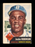 1953 Topps Baseball Card #1 Hall of Famer Jackie Robinson Brooklyn Dodgers.