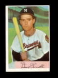 1954 Bowman Baseball Card #160 Danny O'Connell Milwaukee Braves.  VG/EX - E