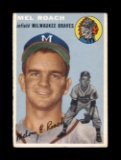 1954 Topps Baseball Card #181 Mel Roach Milwaukee Braves. VG - VG/EX Condit