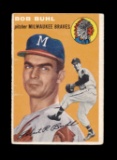 1954 Topps Baseball Card #210 Rookie Bill Buhl Milwaukee Braves. VG - VG/EX