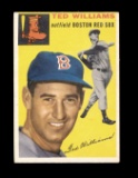 1954 Topps Baseball Card #250 Hall of Famer Ted Williams Boston Red Sox. VG