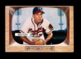 1955 Bowman Baseball Card #11 Bill Bruton Milwaukee Braves.  EX/MT - NM Con