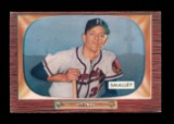 1955 Bowman Baseball Card #252 Roy Smalley Milwaukee Braves.  VG/EX - EX+ C