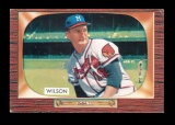 1955 Bowman Baseball Card #253 Jim Wilson Milwaukee Braves.  VG/EX+ - EX/MT