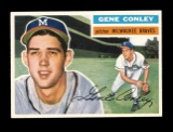 1956 Topps Baseball Card #17 Gene Conley Milwaukee Braves.  EX/MT - NM+ Con