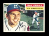 1956 Topps Baseball Card #76 Ray Crone Milwaukee Braves.  EX/MT - NM Condit