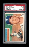 1956 Topps Baseball Card #136 Johnny Logan Milwaukee Braves.  Graded PSA NM