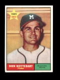 1961 Topps Baseball Card #29 Rookie Star don Nottebart Milwauee Braves. EX/