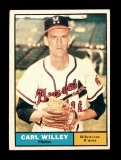 1961 Topps Baseball Card #105 Carl Willey Milwaukee Braves. EX/MT - NM Cond