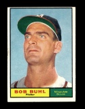 1961 Topps Baseball Card #145 Bob Buhl Milwaukee Braves. EX/MT - NM Conditi