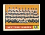 1961 Topps Baseball Card #228 New York Yankees 1960 Team Card. EX - NM Cond